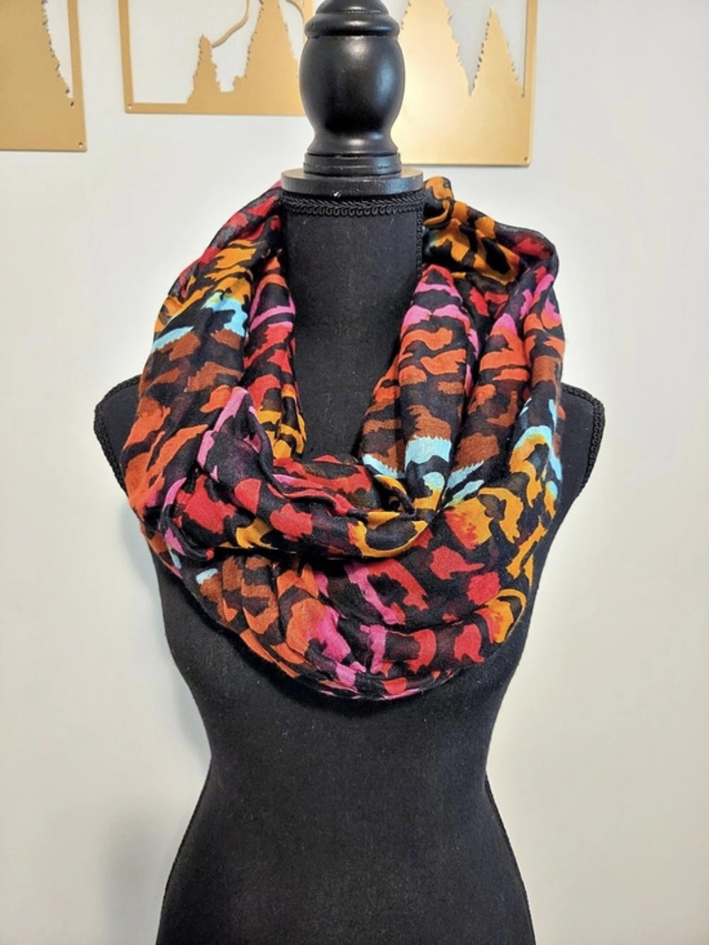 Multicolor Animal Print Scarf